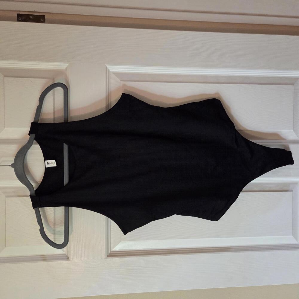 BP Black‎ Ribbed Bodysuit - Medium